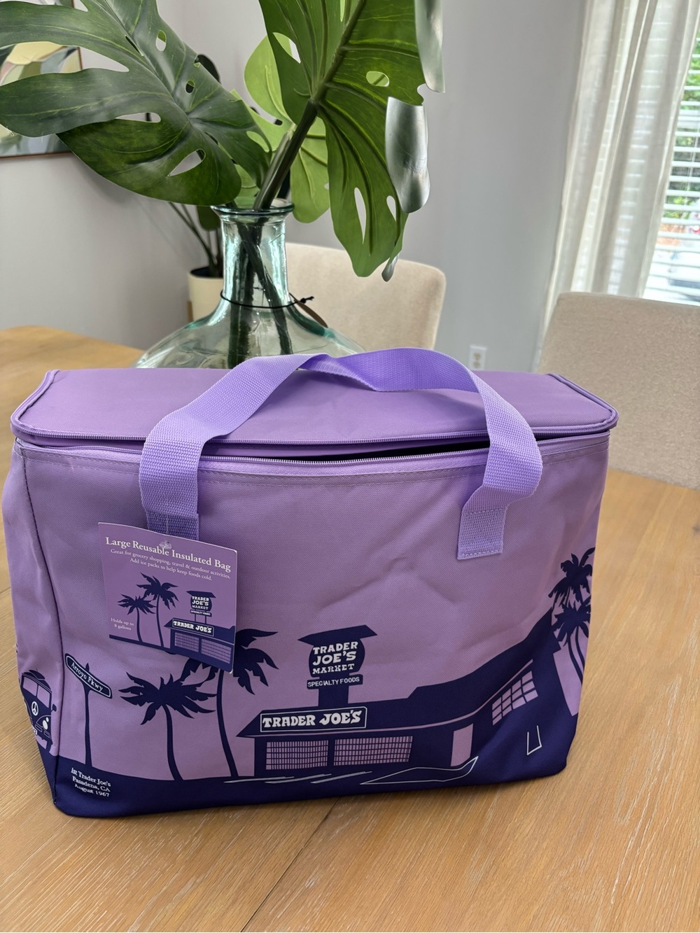 Trader Joe's Lavender Insulated Reusable Tote